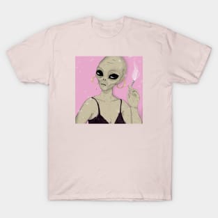 Alien smoking T-Shirt